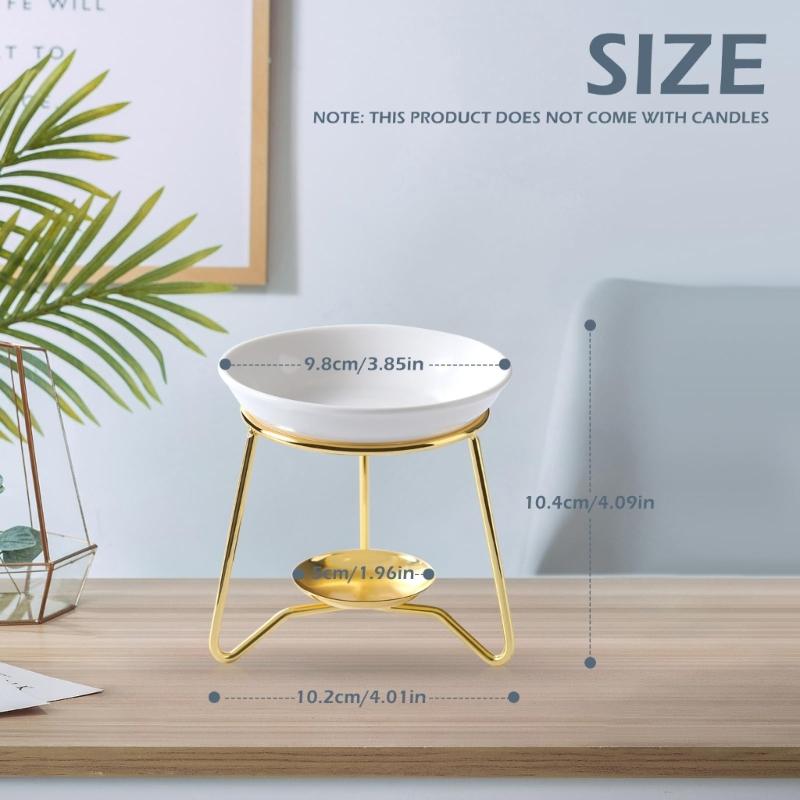 Decorative Ceramics Essential Oil Burners Aromatherapies Scent Diffuser Tealight Candle Holder Rack for Meditations Room