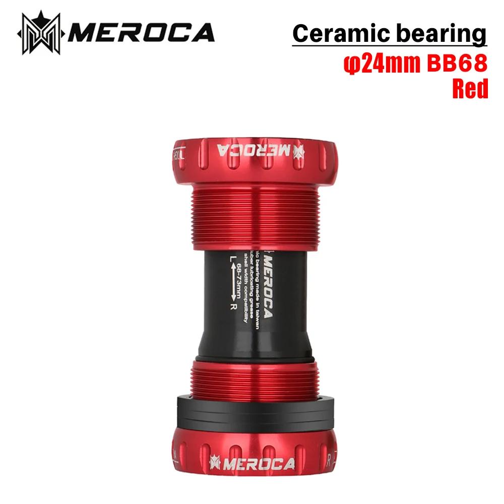 BB68 Ceramic Bike Central Movement BSA Ceramic Bottom Bracket Mtb Bicycle 68mm 73mm Bottom Bracket Mountain Red BB68