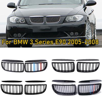 Böbrek Ön Tampon Izgarası Yarış Hava Giriş Izgarası BMW BMW 3 Serisi E90 2005-2008 Için Fit, M3 Değil, Performans Görünümlü Araba