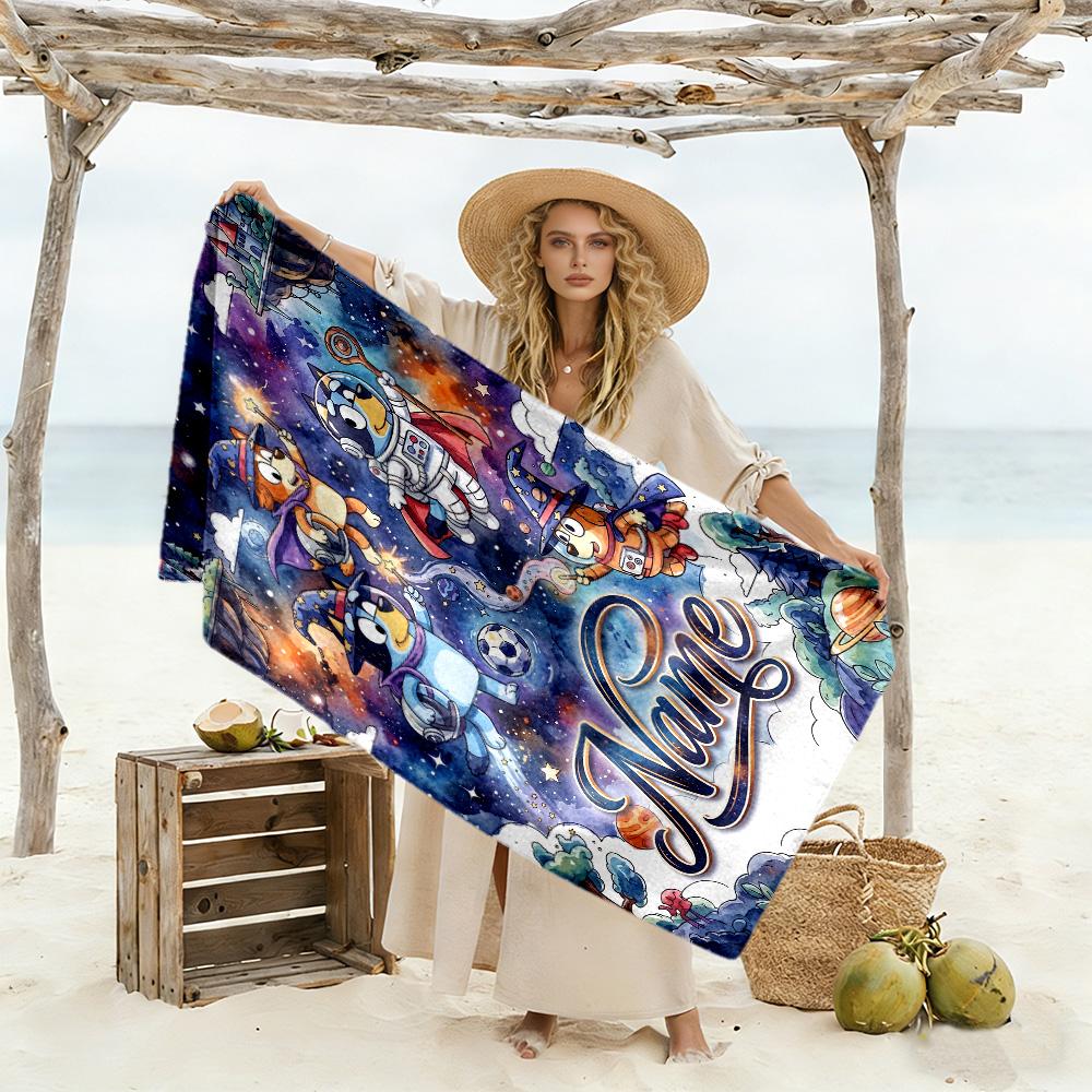Soccer Fun Customize Your Name Beach Towel Super Soft & Absorbent Portable for SwimmingBeachCamping Travel Beach AccessoriesGym