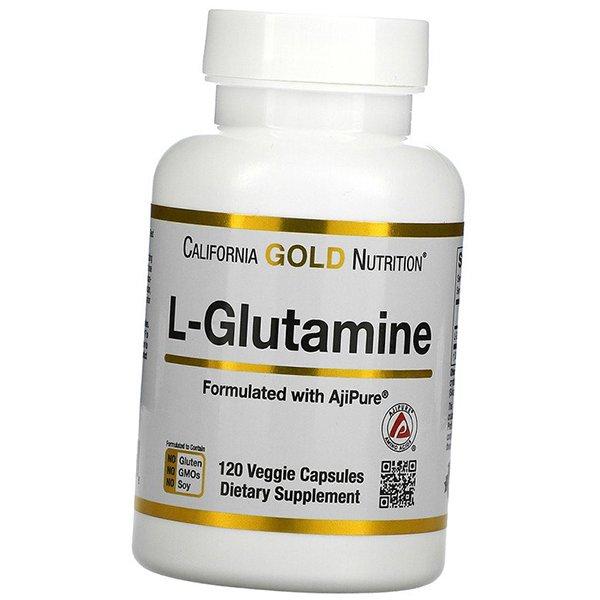

L-Глютамін, L-Glutamine 500 AjiPure, California Gold Nutrition 120 вег. капс. (32427002) 120vcaps