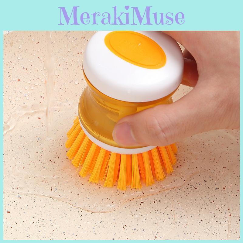 Brush Kitchen Cleaning With Liquid Dispenser For Pots Pans And Utensils