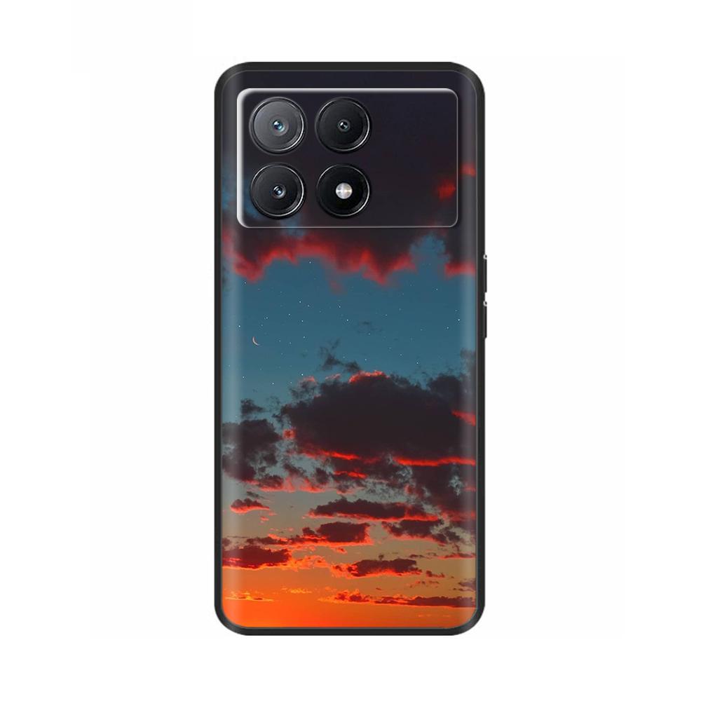 Poco X6 Case Phone Case Lovely Cat Coque Cover For Xiaomi Poco X6 Pro Poco X 6 Pro X6Pro Pocox6 Pro 5G Liquid Silicone Cases