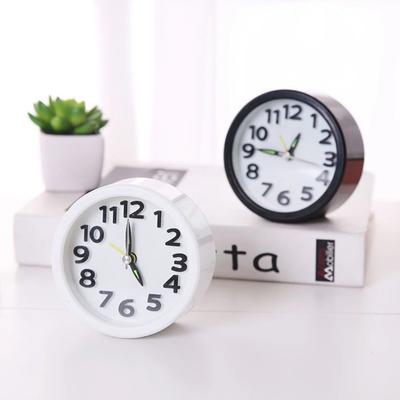 Square Round Alarm Clock Small Silent Table Alarm Clock Wake Up Clock Battery Powered Portable Alarm Clock