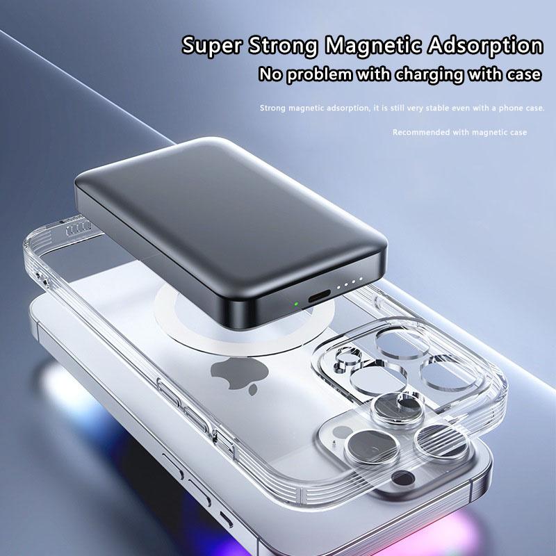 Magnetyczny Power Bank 10000mAh 22.5W Szybka Ładowarka Bezprzewodowa 15W Bateria Zewnętrzna Przewodowe szybkie ładowanie Type-c