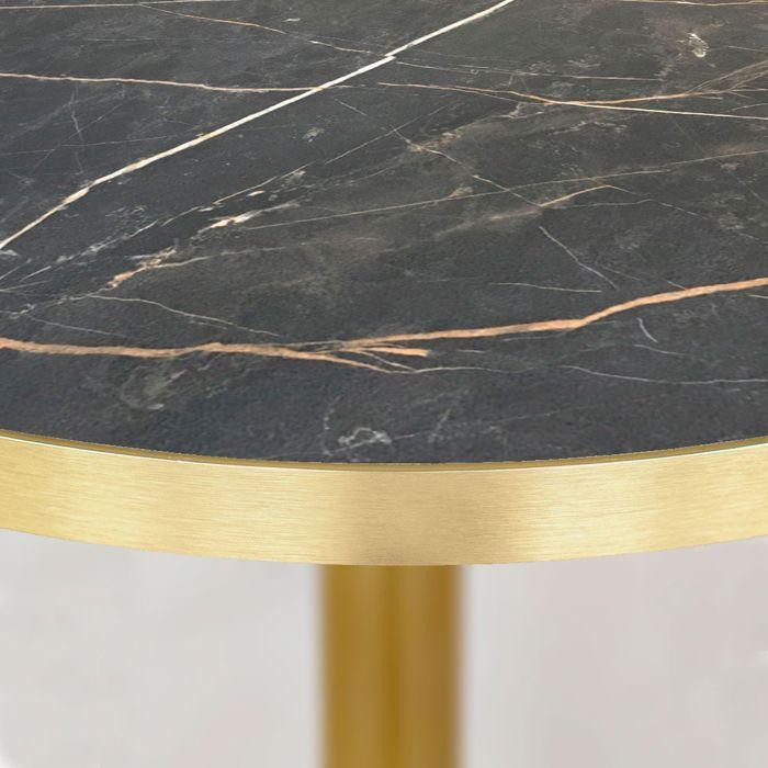 Table ronde - Rome - Ø 70 cm - Noir - Design contemporain - Montage facile