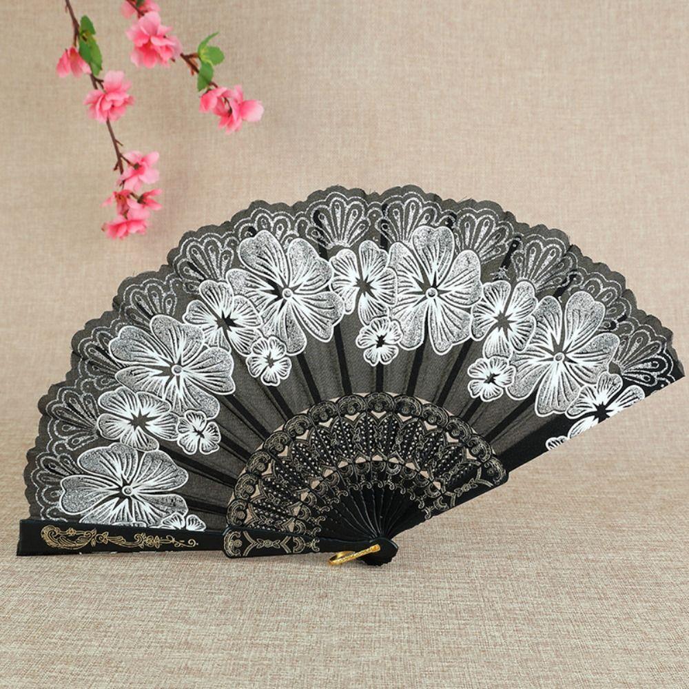 Bamboo Hand Held Fan Chinese Style Dance Fan Gifts Antique Folding Fan