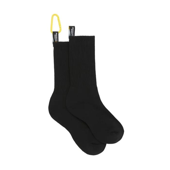 National Geographic N225ASO580 Carabiner Point Crew Socks BLACK