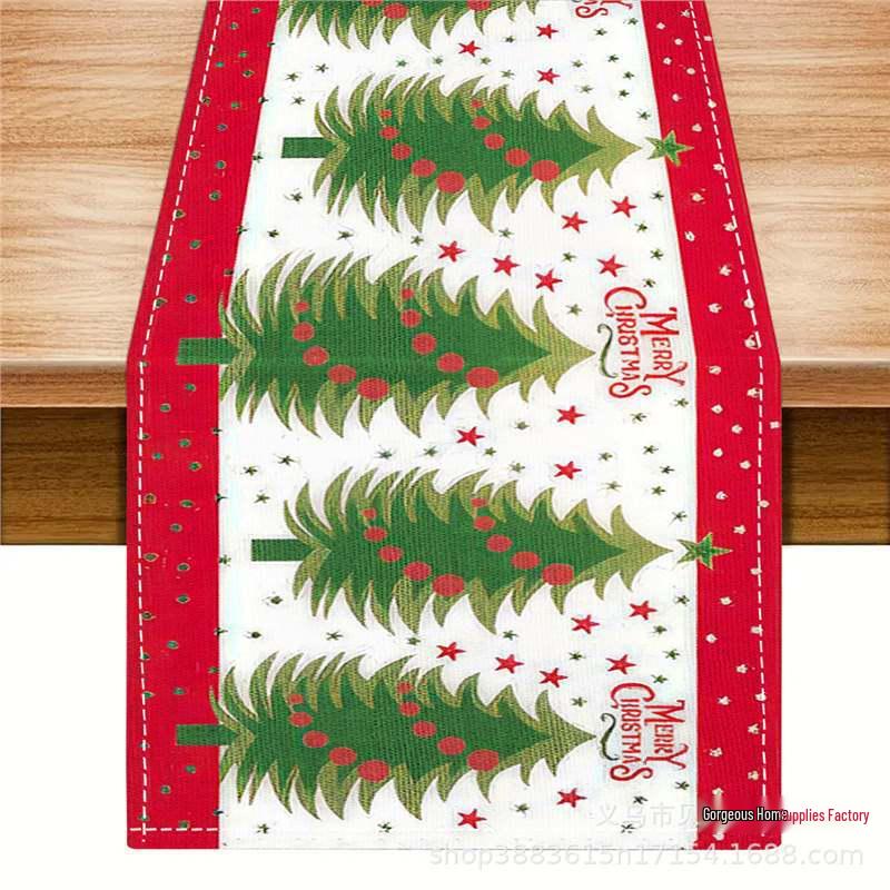 Cross-border Christmas Snowman & Santa Table Runner and Placemat