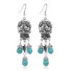 Skeleton Long Retro Earrings With Electroplating For Female Halloween Costume Accessory