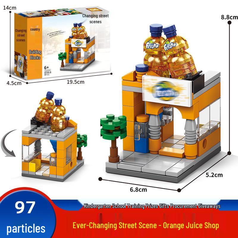 6-in-1 Kids' Building Block Set: Train, Robot, Tank, Police - Compatible Blocks for Boys & Girls