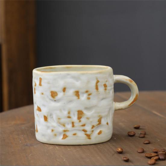 350ml Ceramic Mug Tea Coffee Cup Spiral Hemp Rope Vintage Office Mug Water Cup