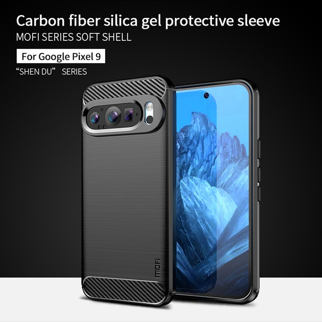 MOFI JK TPU Series-1 For Google Pixel 9 TPU Case Slim Phone Cover Carbon Fiber Texture