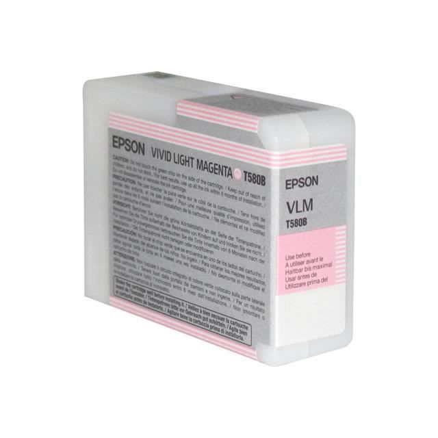 EPSON Pack De 1 Cartouche T580 - Magenta Vif Clair - Standard 80ml