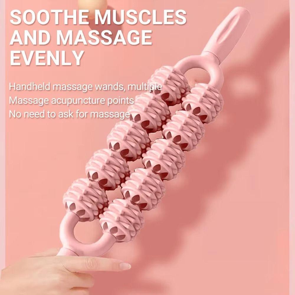 Multifunction Roller Ball Massage Stick Fitness Fascia Stick Portable Yoga Massage Stick  Arms