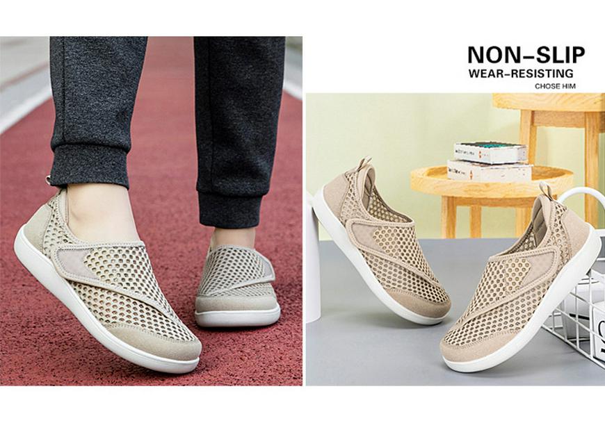Damen atmungsaktive Sport-Mesh-Schuhe für breite Füße - Rutschfest, Große Größen für Mütter & Senioren