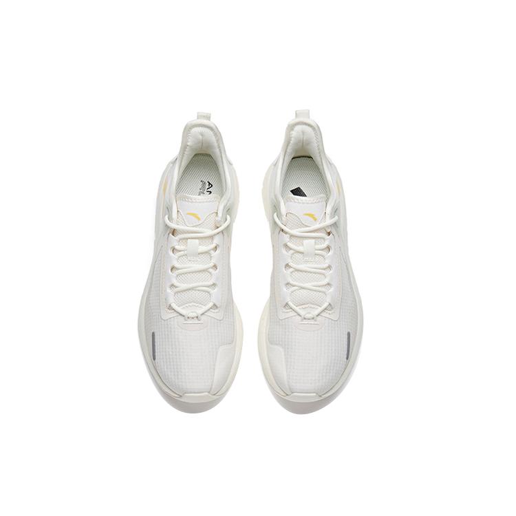 New Anta Running Collection Cushioning Anti Slip And Wear Resistant Low Top Running Shoes Women's White Yellow 922125523-2