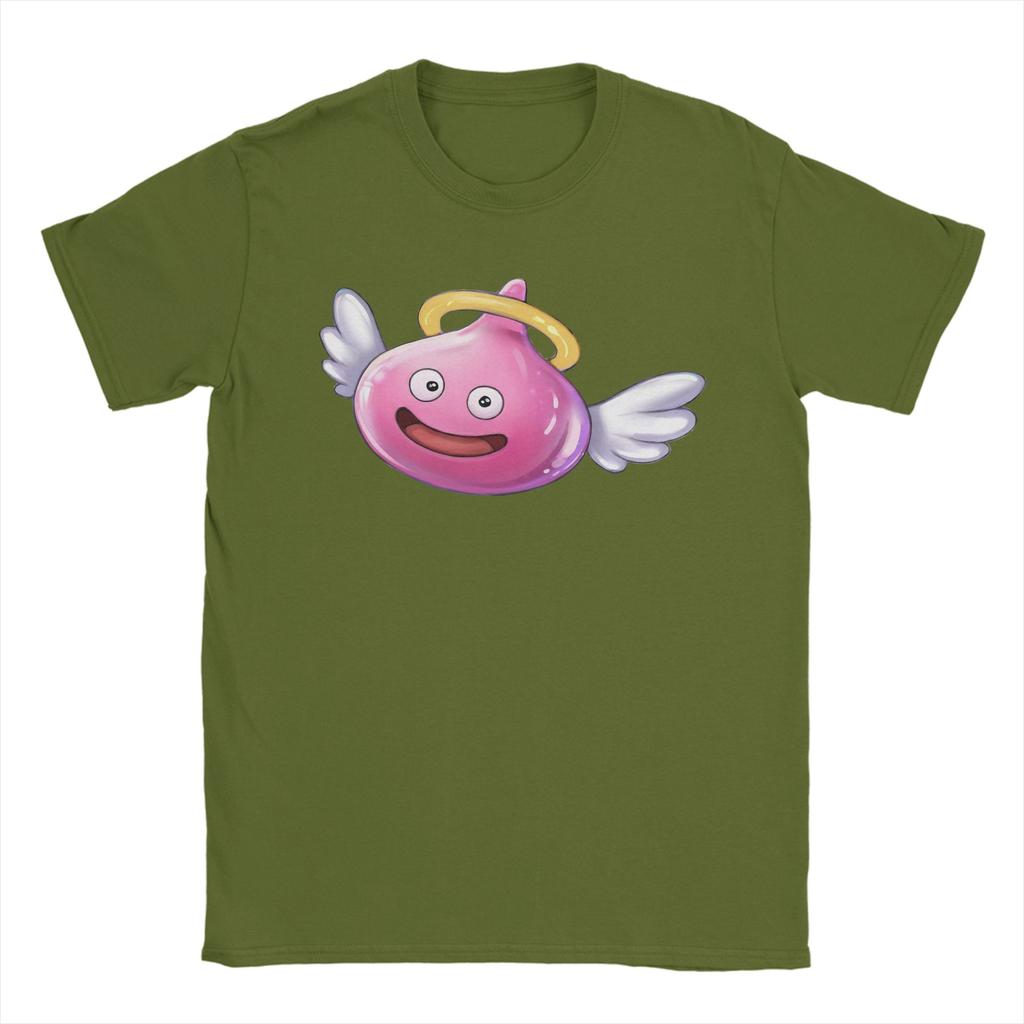 Angel Slime Anime Game Dragon Quest Unisex's T Shirts  Unique Tee Shirt Short Sleeve Round Neck T-Shirts 100% Cotton Adult Clothes
