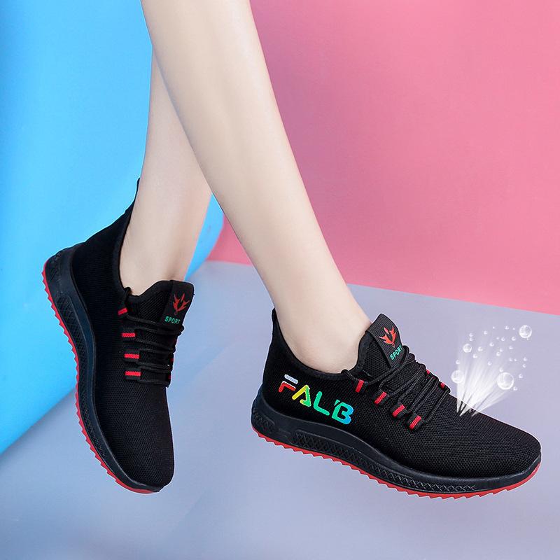 Little White Shoes Women's Summer Versatile Walking Single Old Beijing Cloth Shoes Running Casual Sports Women's Shoes
