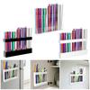 Storage Rack Transparent Acrylic Straw Holder with Drain Hole Adjustable Height Adhesive Tape Straw Organizer