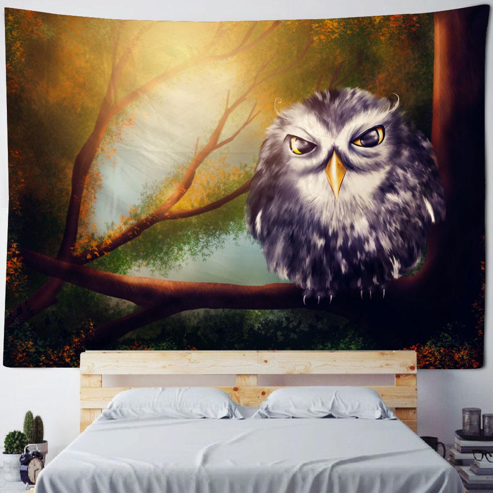 Tapiserie cu peisaj de artă a calului Tapiserie cu geometrie Hippie Decor pentru cameră Decor estetic