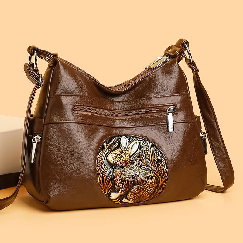 Ethnic Style Printing Premium Modeling Soft Durable Fashion Exquisite Novelty Lightweight Luxury Commuter Outdoor Beach Crossbody Shoulder Handbag