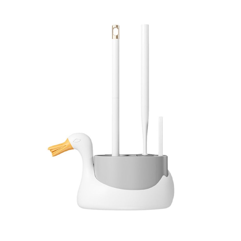 Soft Rubber Brush Head Wall-Mounted Toilet Brush Quick Drainage Toilet Cleaner  Bathroom Cleaning