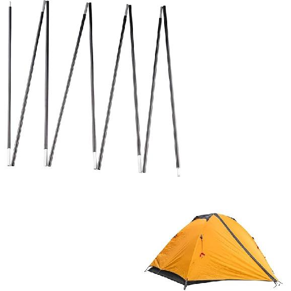 Tent Poles Replacement Black, Pre-Assembled Aluminum Tent Pole, 7001 T6 Heated Tent Rod