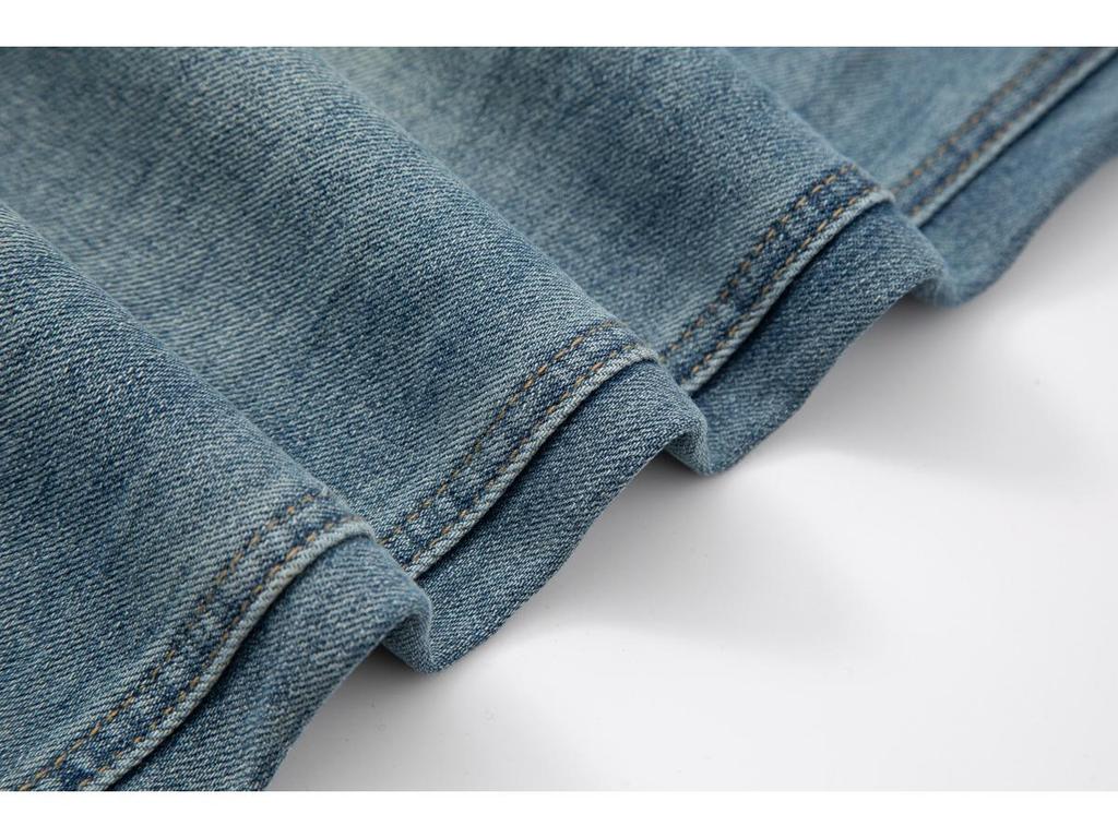 Retro Blue High-Waisted Cropped Harem Jeans for Women