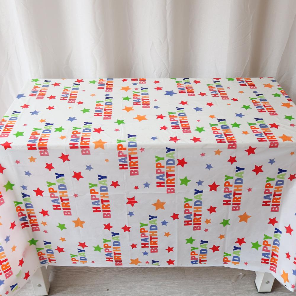 2pcs Disposable Plastic Tablecloth Rectangular Waterproof Oilproof for Birthday Party, Wedding, Picnic, Party Decorations