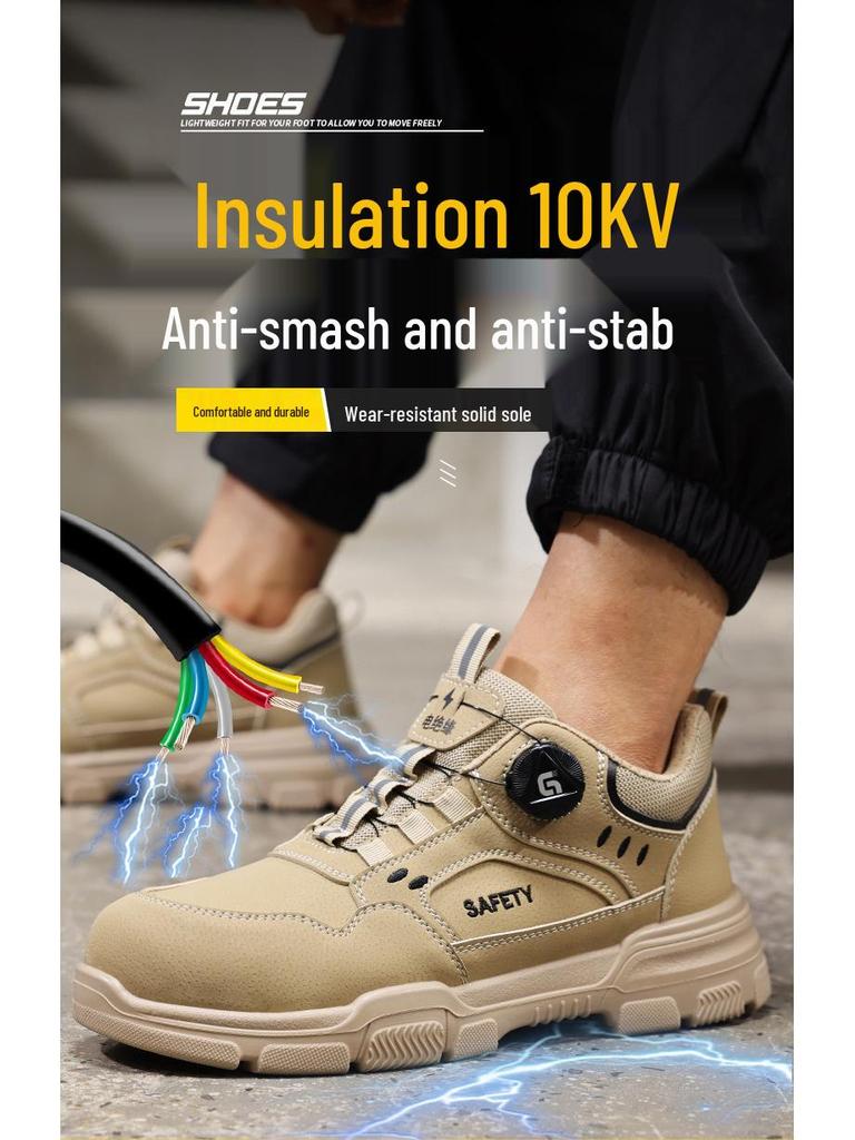 Men's 10KV Insulated Winter Safety Shoes: Anti-Smash, Anti-Puncture, Wear-Resistant, Comfortable for Long Standing
