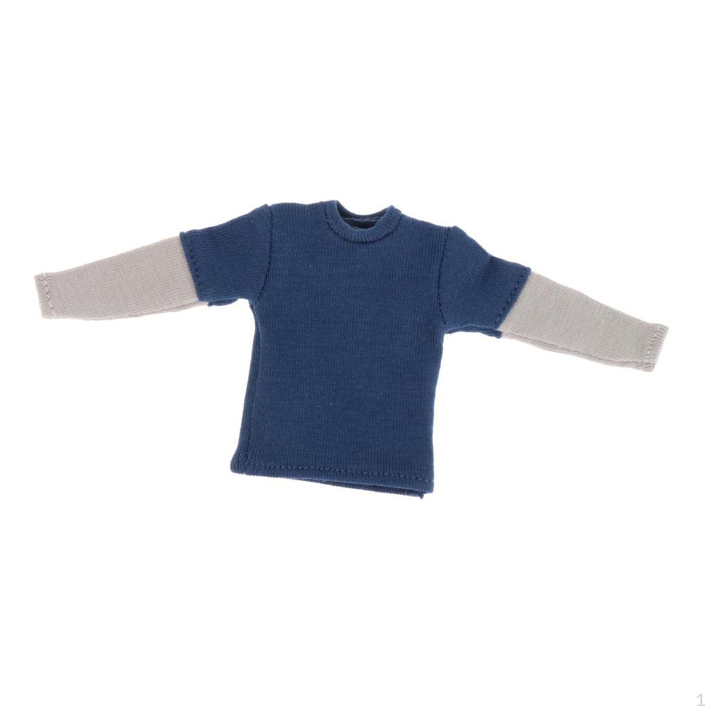 Fashion 1/12 Long Sleeve T Shirt, Handmade Doll Clothes, Miniature Clothing for 6 Inch Model
