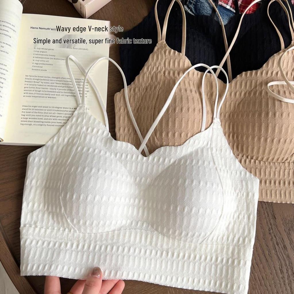 Camisole mit Kreuzschnürung am Rücken gegen Durchscheinen: Gesammelt, Atmungsaktiv, Sexy, Langes Frühjahrs-Sommer-Layer.