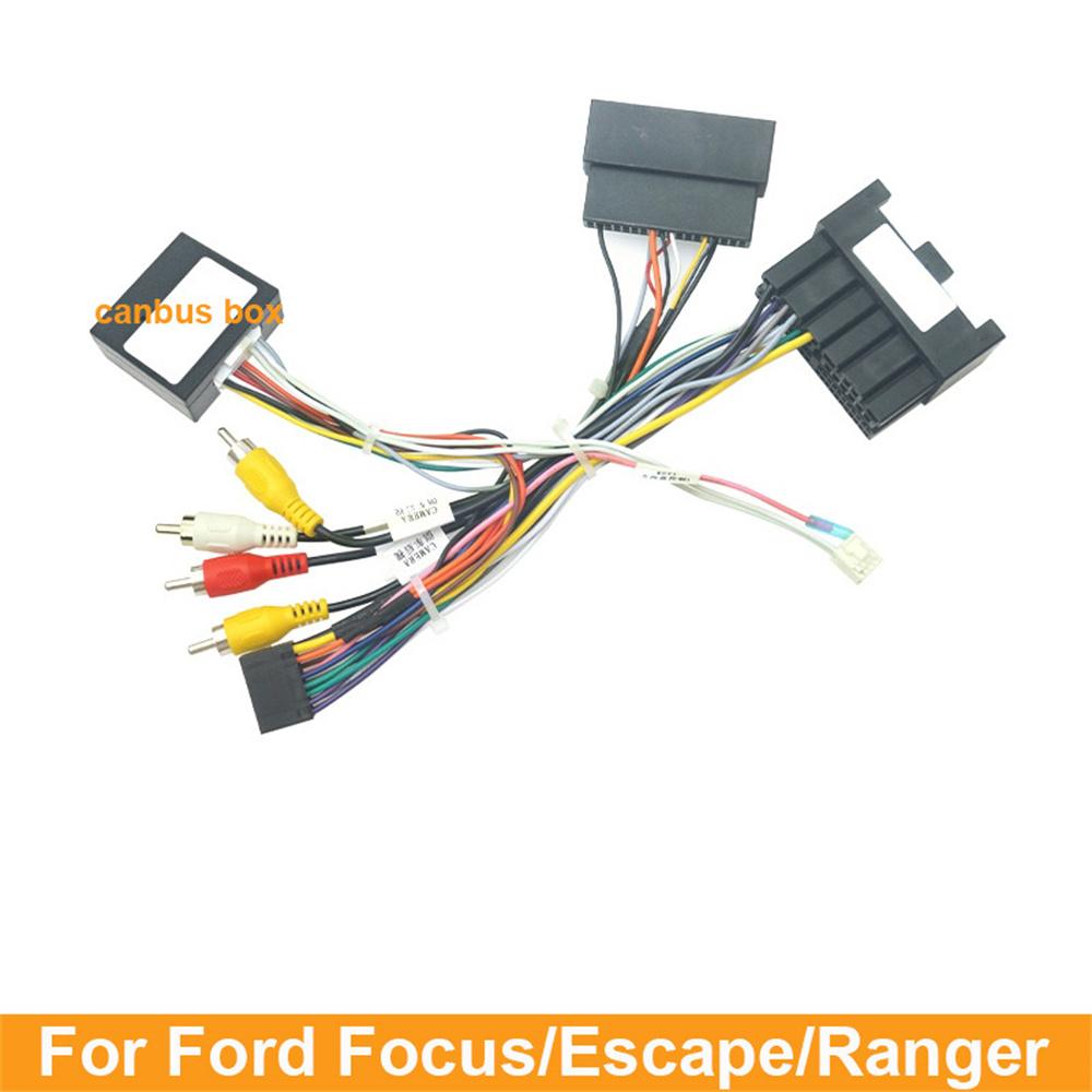 16 Pin Stereo Wiring Harness Connector With Canbus Box For Ford Escape 2019-2023