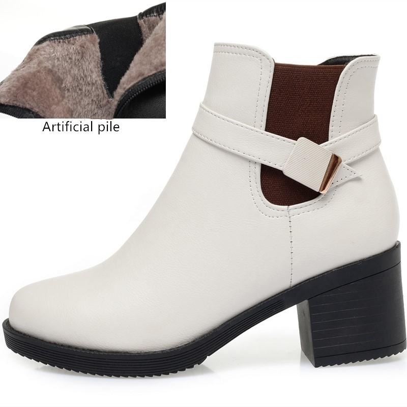 Fashion AIYUQI Women Dress Boots 2025 New Genuine Leather Women Ankle Boots Large Size Natural Wool Women Winter Boots Shoes