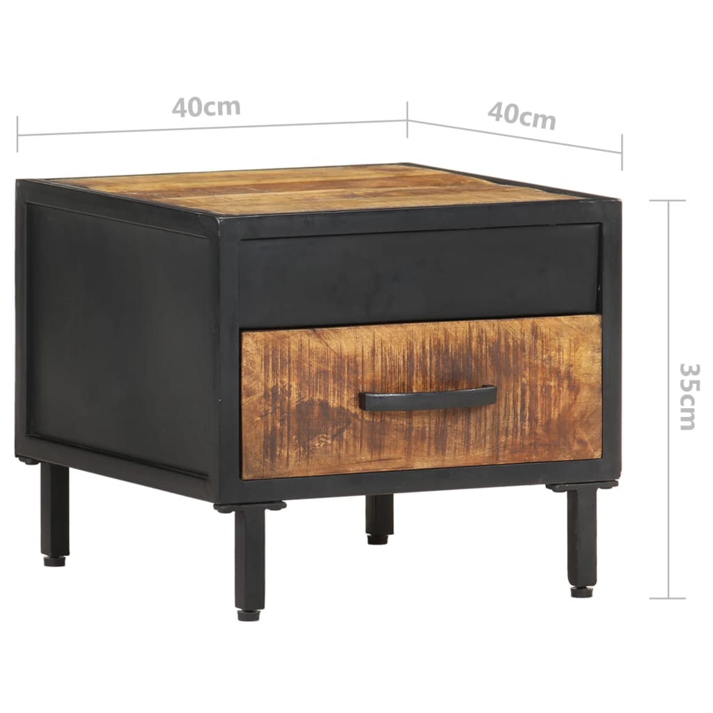 Nightstand 40 x 40 x 35 cm Rough Mango Wood