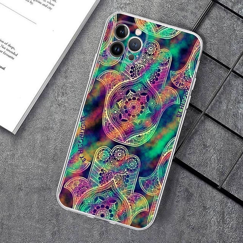Hamsa Hand Of Fatima Phone Case For iPhone 15 14 11 12 13 Mini Pro XS Max Cover 6 7 8 Plus X XR SE 2020 Funda Shell