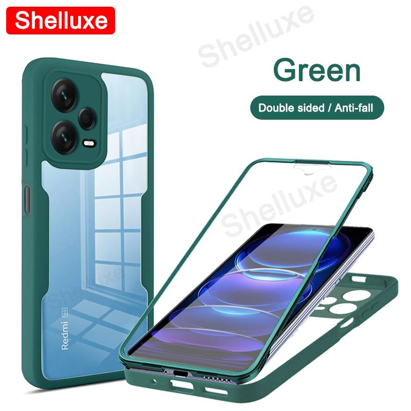 360 Celotělový Průhledný Kryt Shelluxe Přední+Zadní Pro Xiaomi Redmi Note 12 13 Pro Plus + Note12 Note13 5G Silikonový Oboustranný Kryt