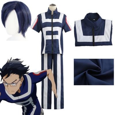 Anime My Hero Academia Iida Tenya Todoroki Shoto Cosplay Gym Outfit Tops Pants Wig Halloween Carnival Party Costumes