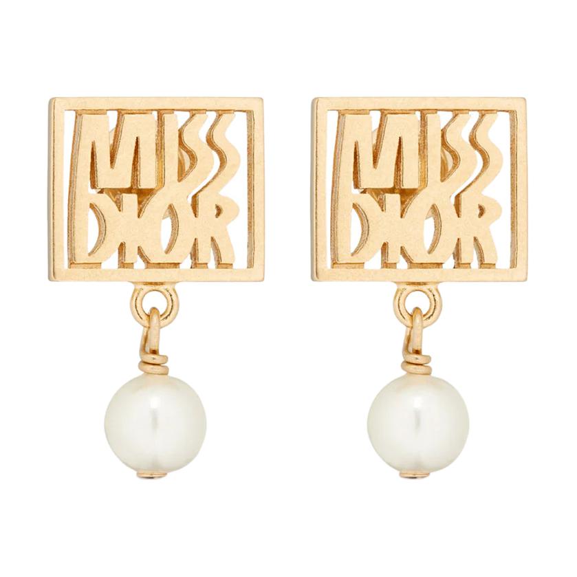 Dior Sculpted Metal Earrings Women Earrings Gold E3559WOMRS-301