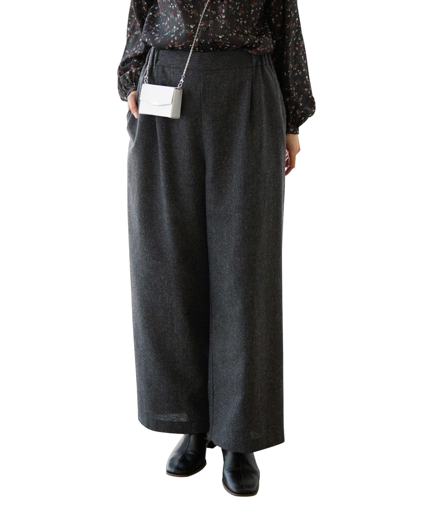 ROPE PICNIC Easy Wide Gray Size Available in 3 Sizes Pants, (07), 36,