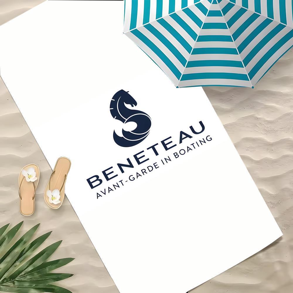 B-Beneteau Serviette Polyester Serviette de Plage Séchage Rapide Sans Sable Serviette de Bain Pour l'Été Piscine Voyage Vacances 60x35CM gray