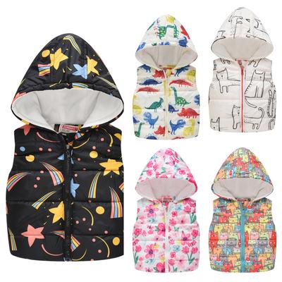 Kleinkind Baby Mädchen Winter Cartoon Winddicht Mantel Mit Kapuze Warme Oberbekleidung Weste