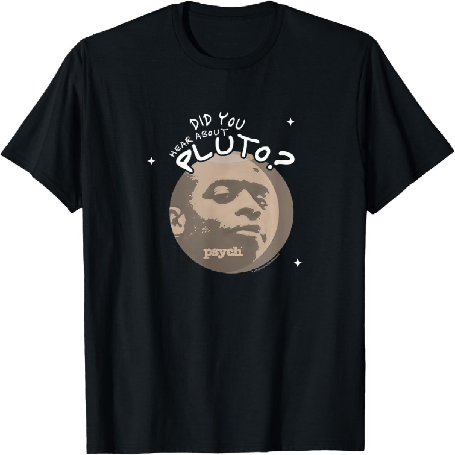 Футболка с надписью  Psych Did You Hear About Pluto Gus XXXXXL разноцветный