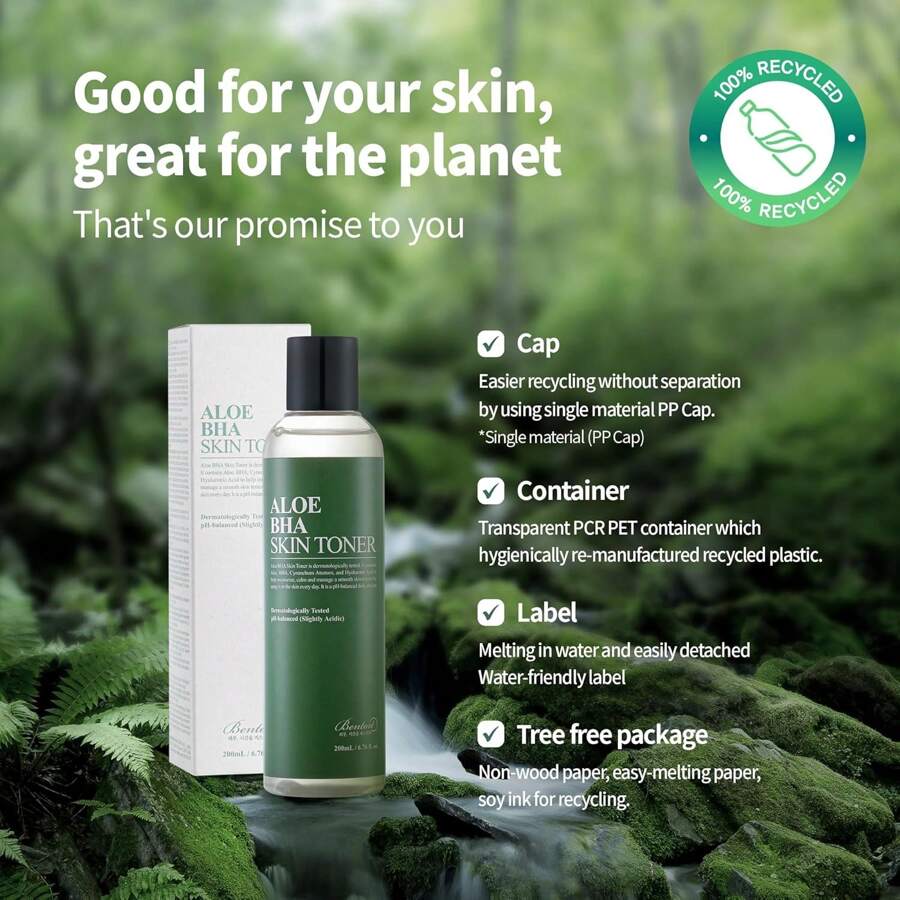 Benton Aloe Skin Toner 200ml - Lotion Tonique Hydratante pour le Visage pour Peaux Grasses et Sèches