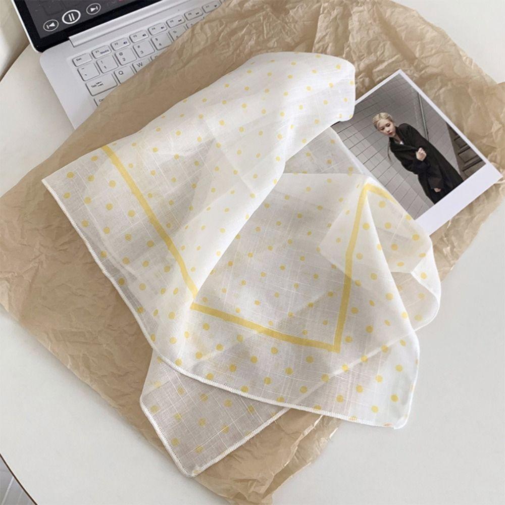 Lattice Fresh Floral Headband Silk Women Hair Band Elegant Summer Triangle Headscarf Children