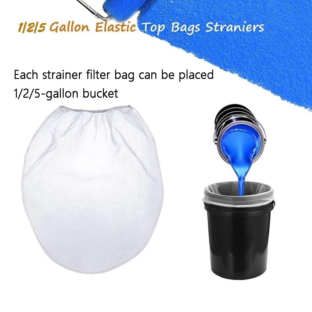 5Pcs 1/2/5 Gallon Liquid Filter Bags Top Opening Paint Screen Net Home Decoration