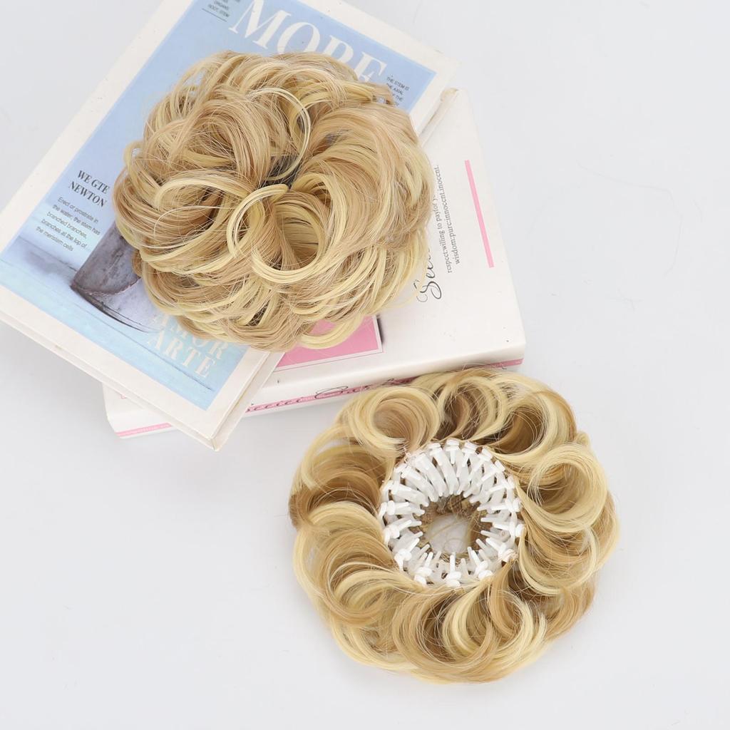 Syntetický rozcuchaný drdol Vlasové příčesky Styl ptačího hnízda pro ženy - Nadýchaný Vlnitý Kudrnatý Chignon Nastavitelný Design