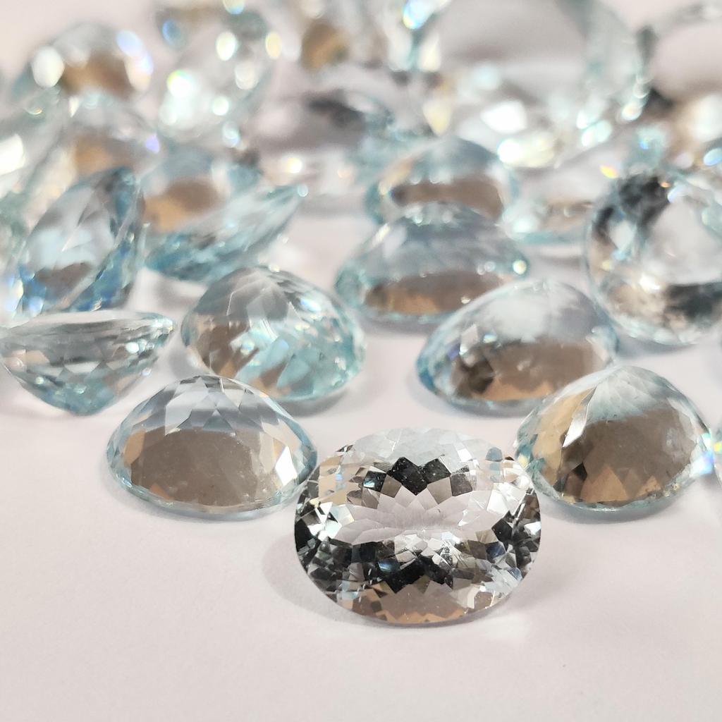 Natural Aquamarine Oval Cut Gemstone Lot, Calibrated Size Aquamarine Gemstone Lot, All Size Aquamarine Faceted Gemstone For Jewelry Making.
