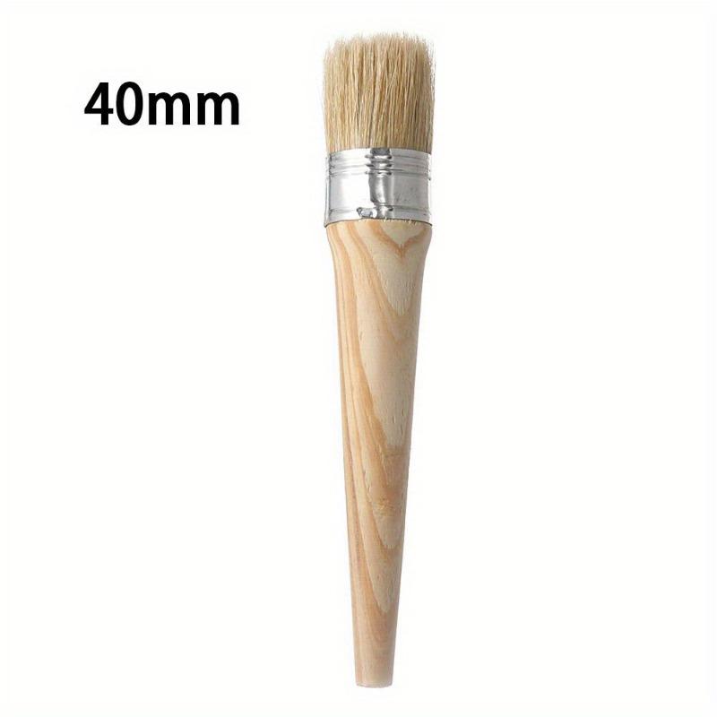 1pc Round Bristle Chalk Oil Paint Painting Wax Wooden Handle Brush Artist